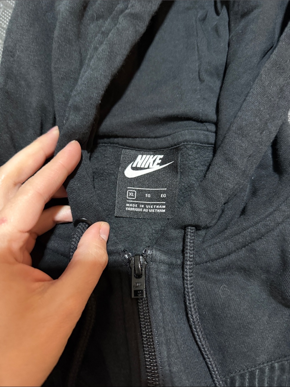 Nike Women's Heritage velour tracksuit half-zip crop hoodie/matching jogger L/XL - Picture 7 of 11